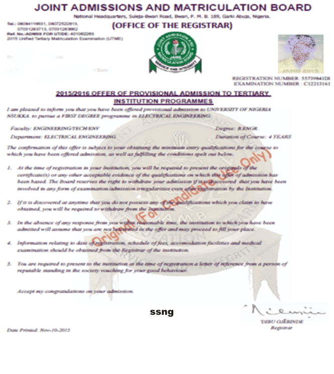 How to Print JAMB Admission Letter PDF SureSuccess.Ng