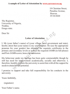 Letter of Attestation