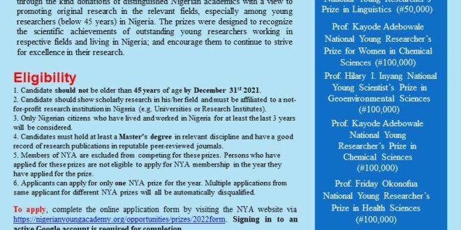 Nigerian Young Academy (NYA).