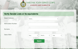 How to check NYSC Approved Senate List