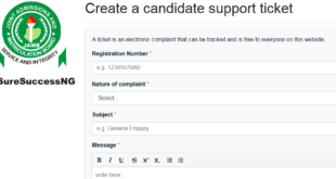 How to create JAMB Support Ticket Portal