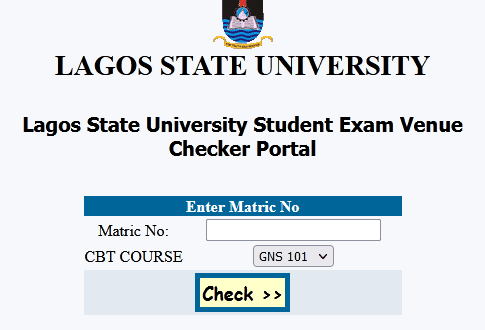 LASU Venue Checker for CBT Courses