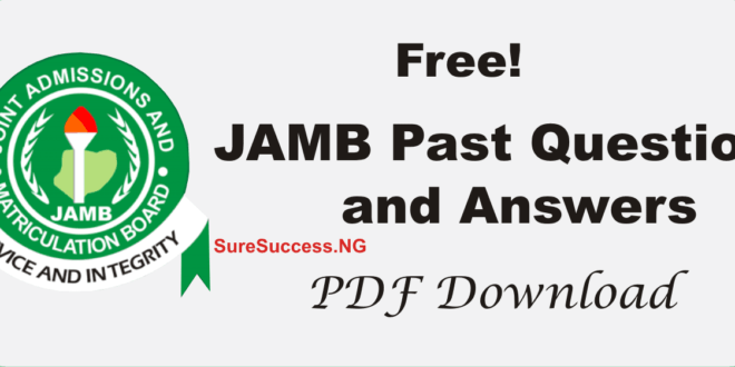 jamb past questions and answers pdf