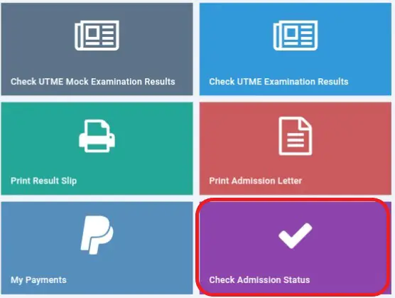 Some activities you can carry out on JAMB portal