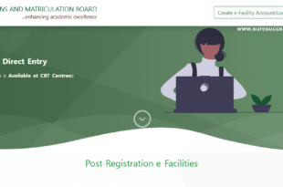 JAMB Portal Login page