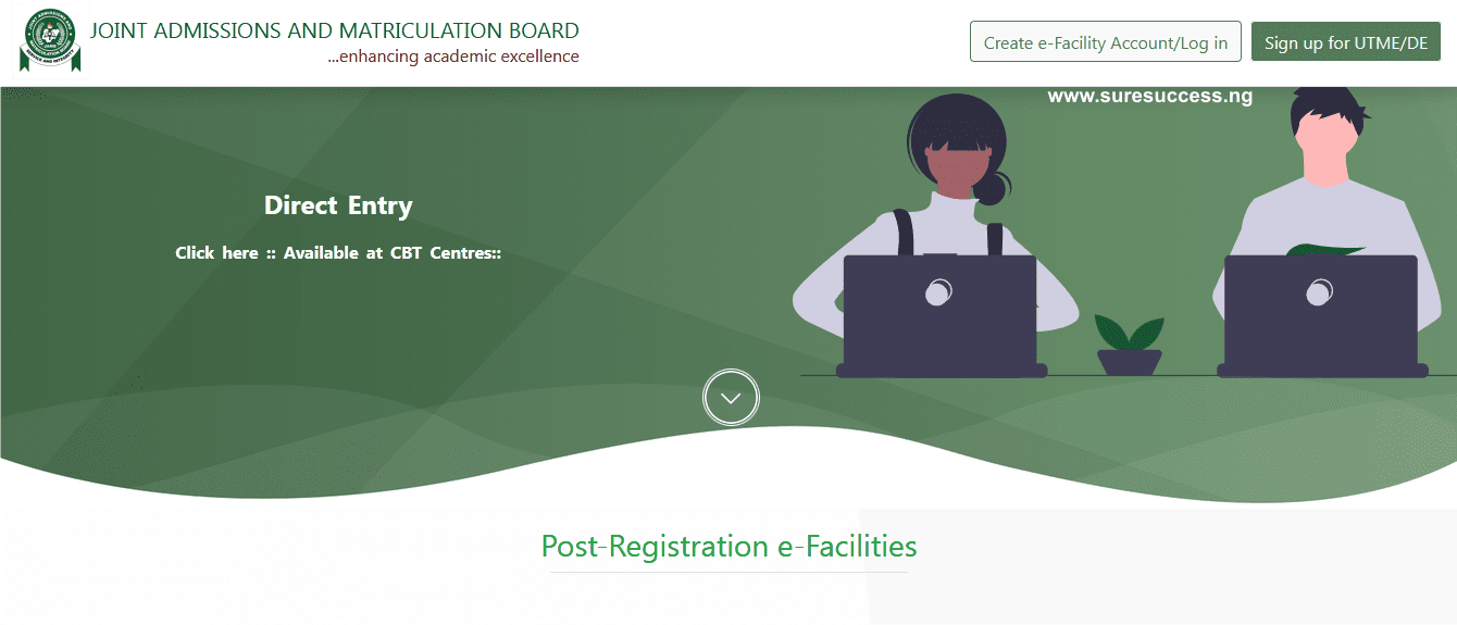 JAMB Portal Login 2024/2025, e-Facility for All Activities