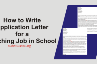 How to Write Application Letter for Teaching Job in School