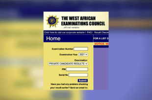 waec result checker. check my results online