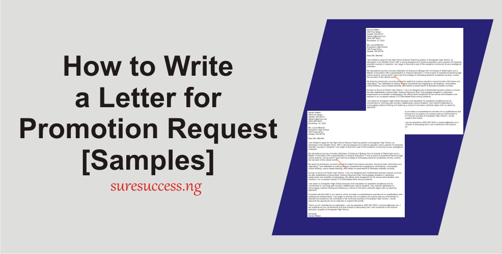 how to write letter for promotion request