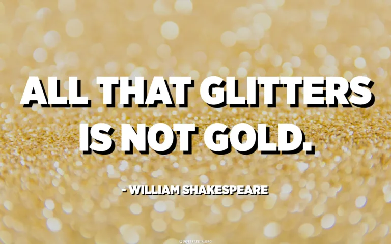 All that Glitters is not Gold