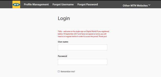 How to Check MTN Data Balance Using myMTN Web