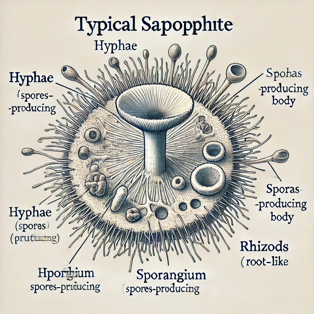 Diagram of a Typical Saprophyte